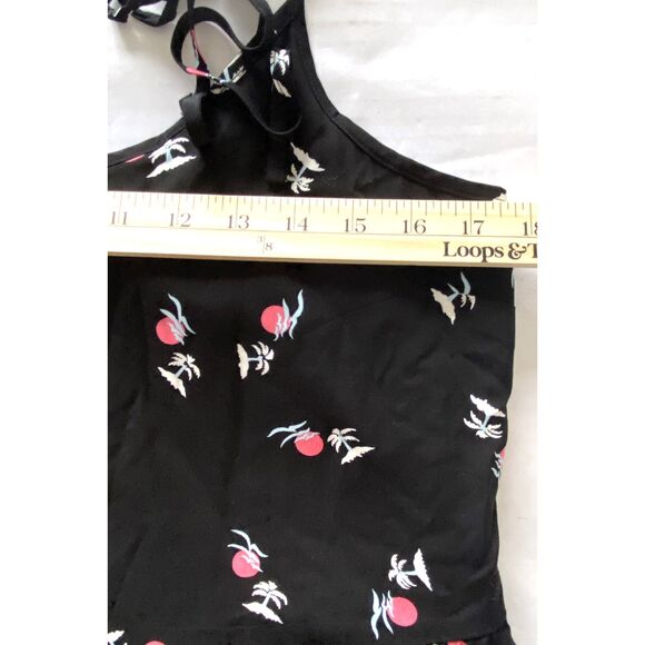 NWT Levis Black Island Print Summer Strappy Sundress Sleeveless Button Down Sz M - Picture 8 of 10